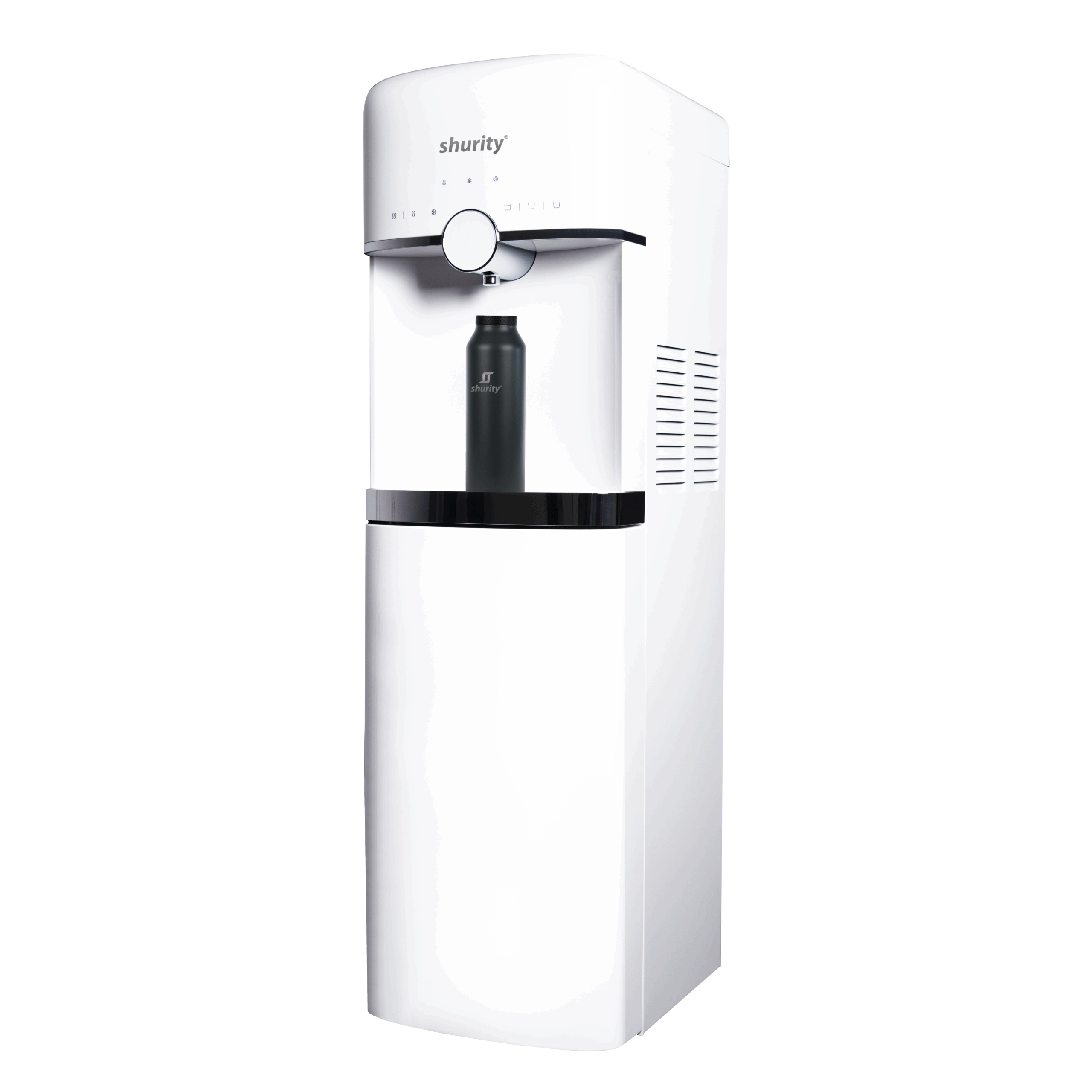 Shurity Velia Dispenser Acqua Refrigerata a Colonna con Osmosi Inversa - 3 vie acqua fredda, calda e ambiente