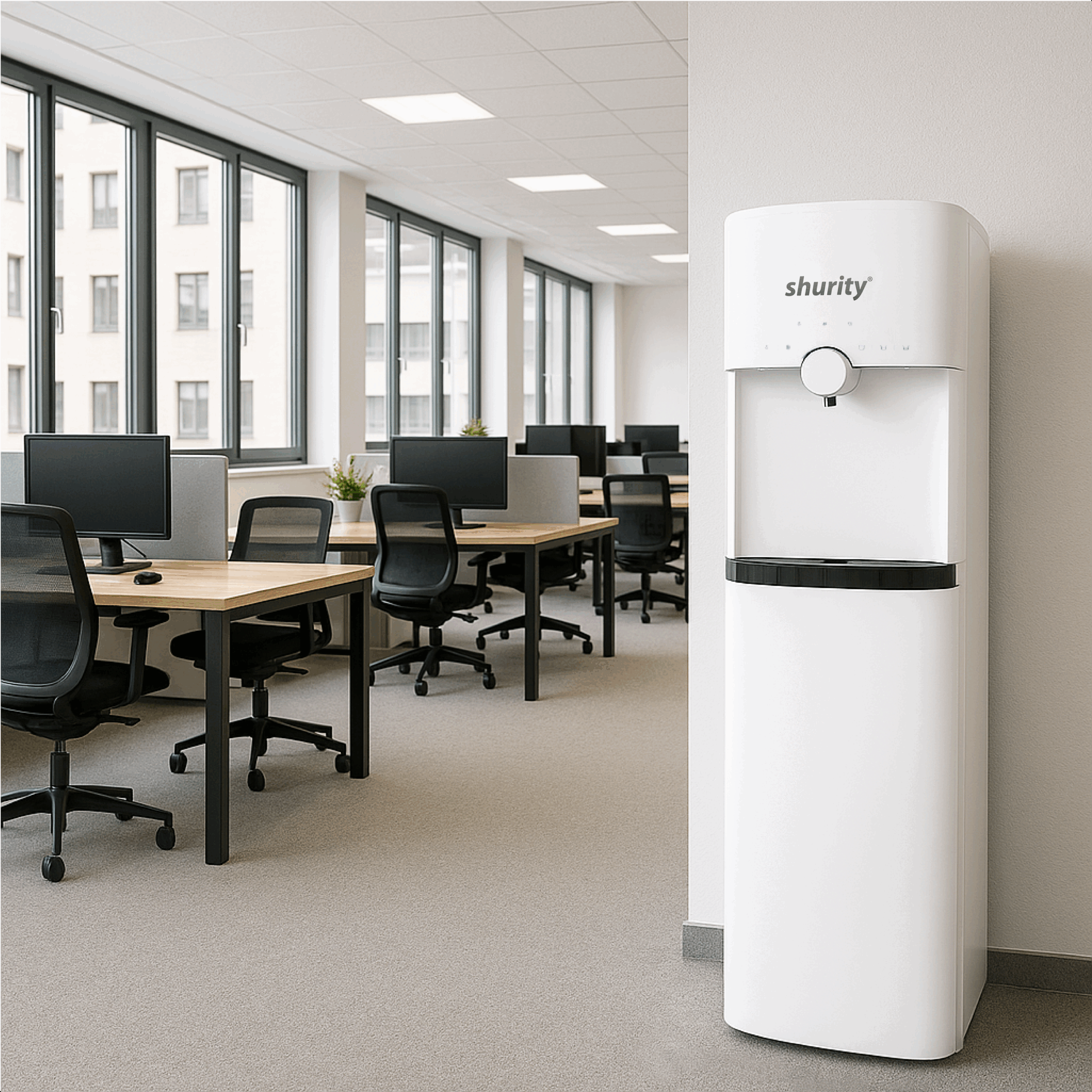 Shurity Velia Dispenser Acqua Refrigerata a Colonna con Osmosi Inversa - 3 vie acqua fredda, calda e ambiente - immagine 4