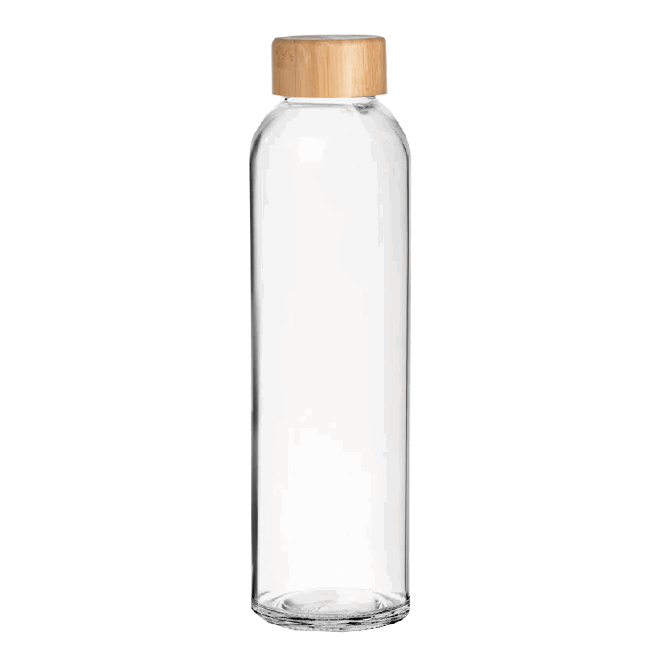 Pack 6pz. - Borraccia in vetro Elegance in vetro 500ml. Con Tappo in Legno - immagine 2