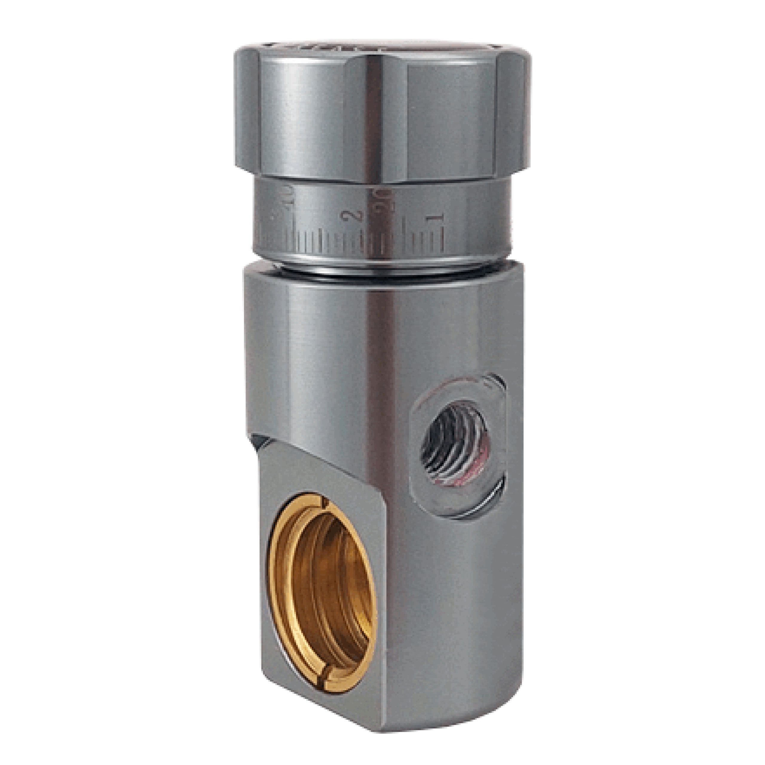 Carbon-Tech riduttore di pressione Co2 per Bombole per ricaricabili attacco ACME (0,5-5 BAR)