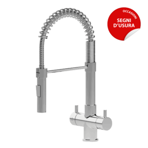 Shurity Milano Rubinetto da cucina a molla 5 vie 3/8” Cromo – Prodotto con segni d’usura