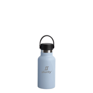 Shurity Water Go Sport Borraccia Termica Acciaio inox con rivestimento in ceramica 350ml. Celeste con doppio tappo