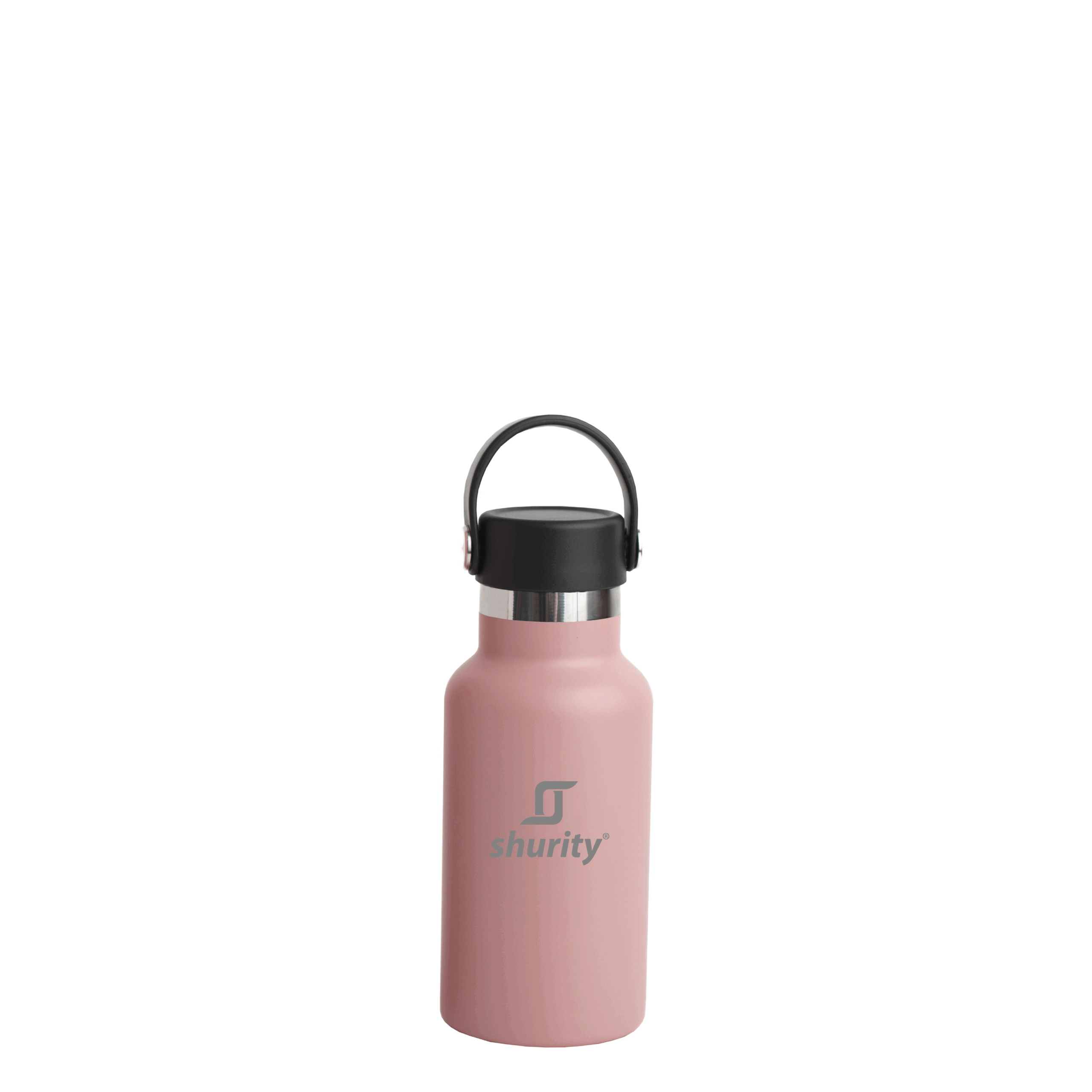 Shurity Water Go Sport Borraccia Termica Acciaio inox con rivestimento in ceramica 350ml. Rosa con doppio tappo