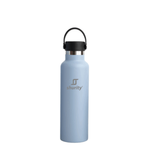 Shurity Water Go Sport Borraccia Termica Acciaio inox con rivestimento in ceramica 600ml. Celeste con doppio tappo