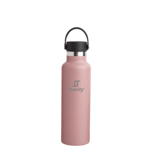 Shurity Water Go Sport Borraccia Termica Acciaio inox con rivestimento in ceramica 600ml. Rosa con doppio tappo
