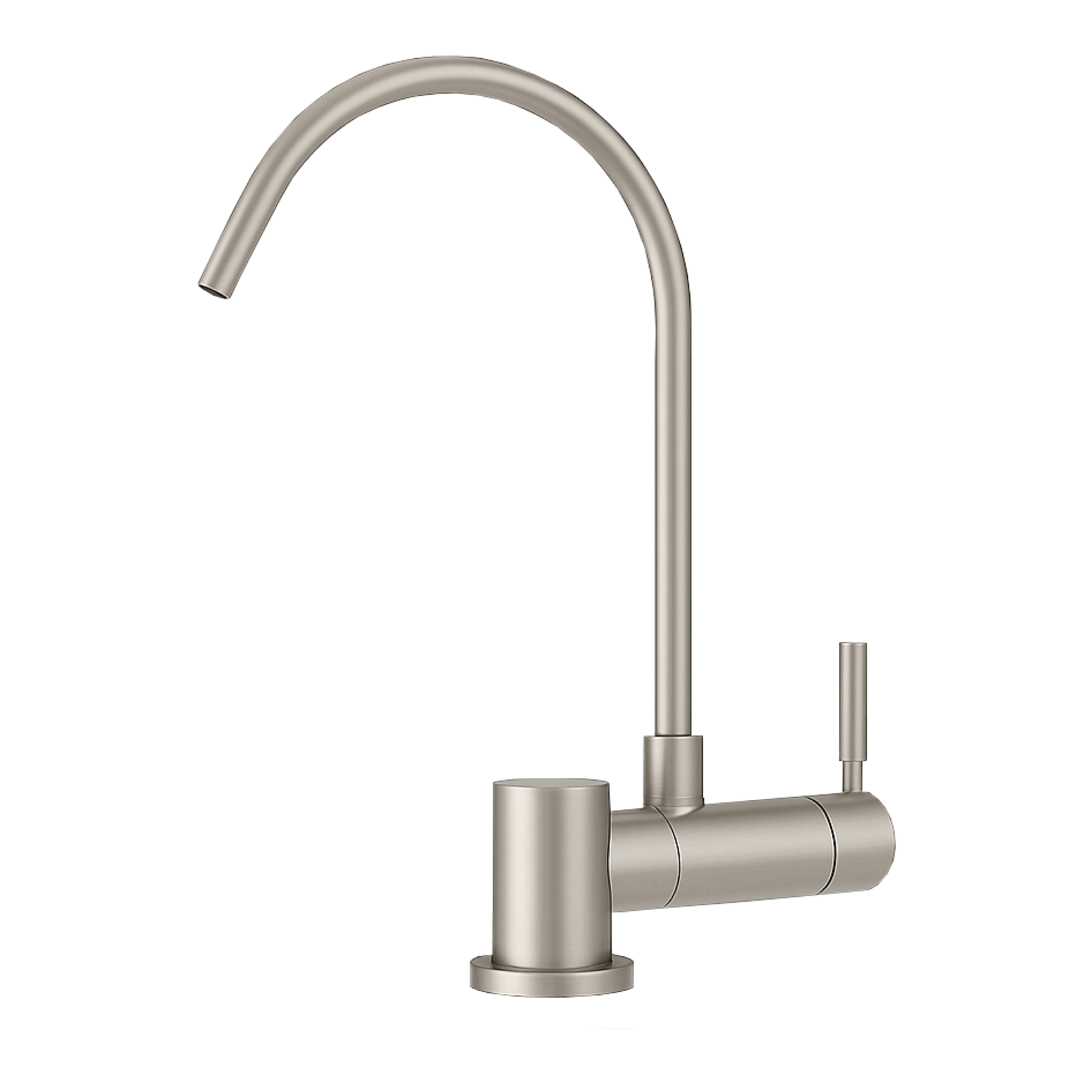 Shurity Simple Rubinetto di Prelievo 1 Via Abbattibile Sottofinestra per Depuratori d’acqua 1/4” Nickel Spazzolato