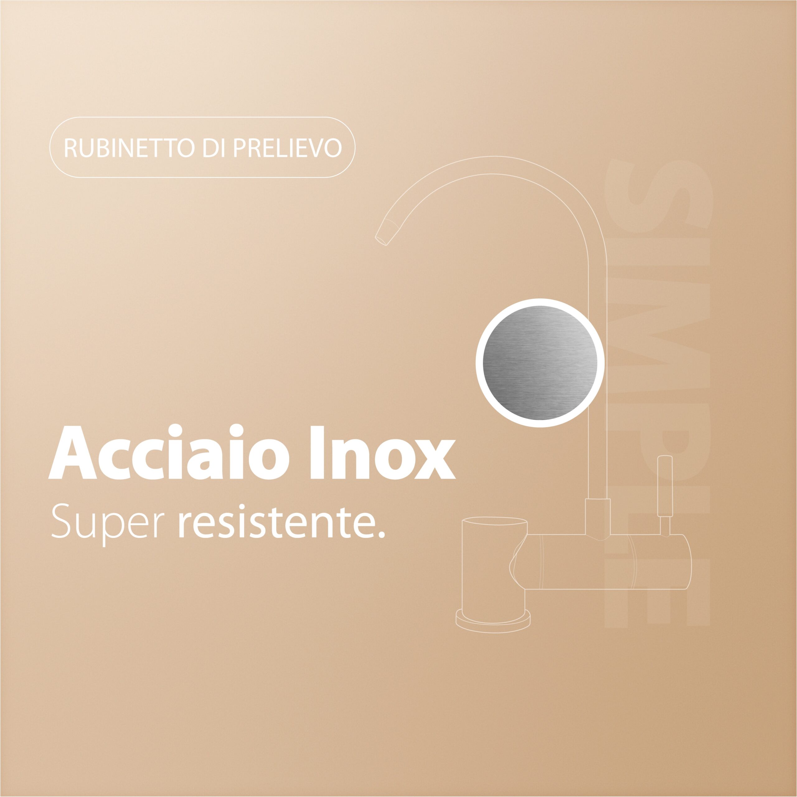 Shurity Simple Rubinetto di Prelievo 1 Via Abbattibile Sottofinestra per Depuratori d’acqua 1/4” Nickel Spazzolato - immagine 5