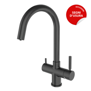 Shurity 410 Rubinetto da cucina 4 vie 3/8" Nero Opaco – Prodotto con segni d’usura