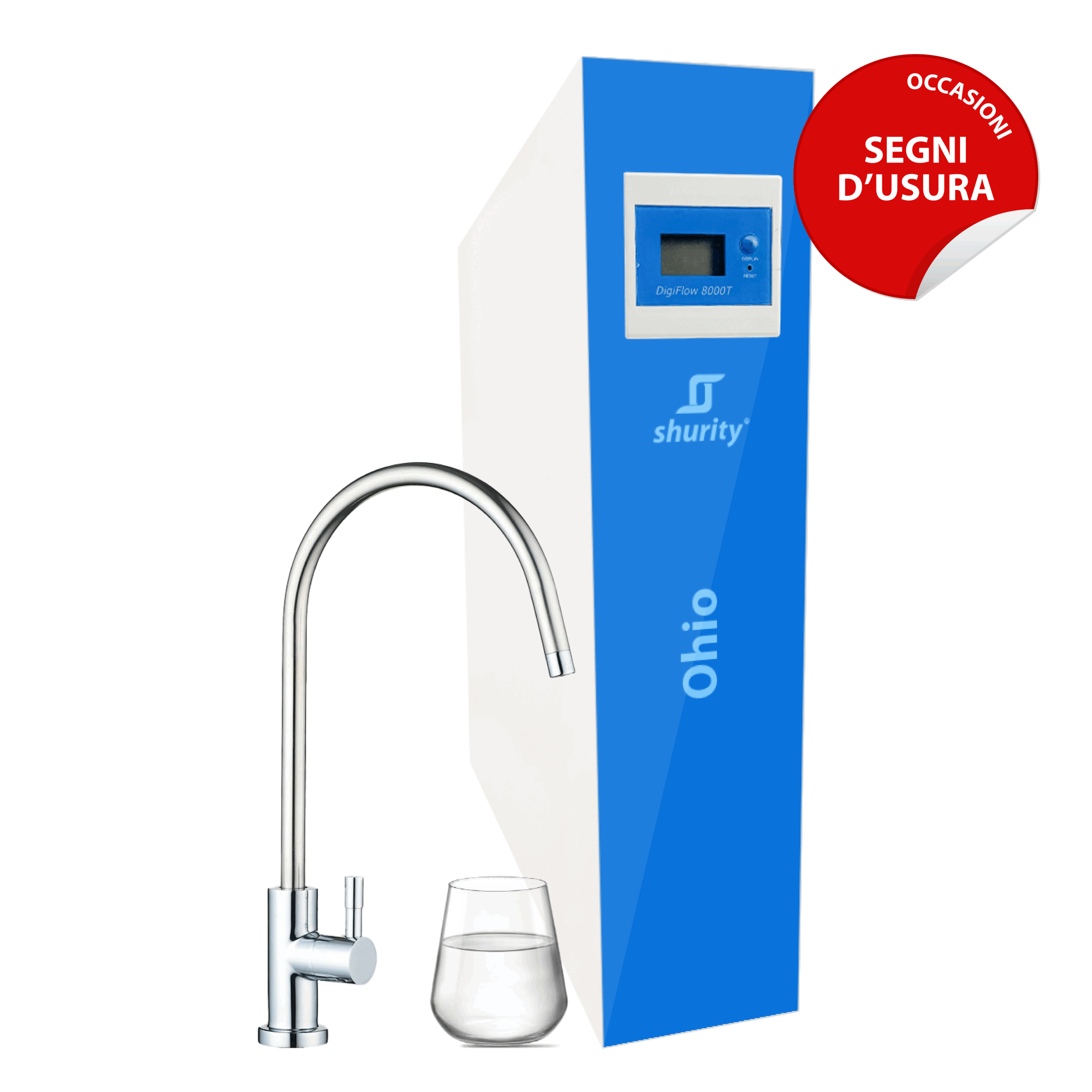 Shurity Ohio Depuratore acqua con Ultrafiltrazione Sottolavello - 1 via, Liscia – Prodotto con segni d’usura
